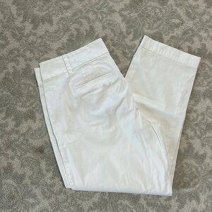 The loft size 4 crop pants white EUC